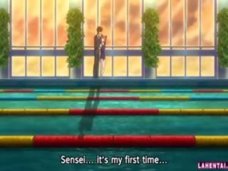 Hentai rumaja in swimsuit gets fucked and jizzed
