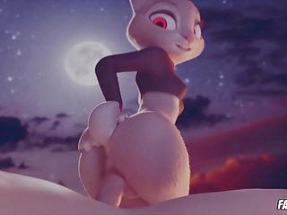 Velký kořist judy hopps dostane ji prdel bušil podle obrovský klovaný pták &vert; 3d x jmenovitý video karikatura