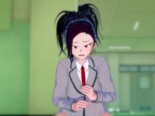 Yaoyorozu 巨乳 穰 instructions 到 挺舉 離 - 我的 hero academia
