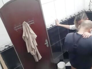 He paid to video the lesbian sucking and fucking in the bar's bathroom&period;