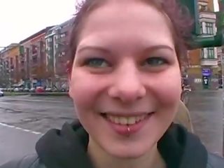 Shaved wet juicy teen pussy picked up then blowjob hard & pussy ruhbbing