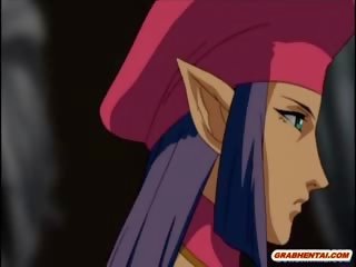 Hentai girlfriend Gets Squeezed Tits And Fucked By Monster