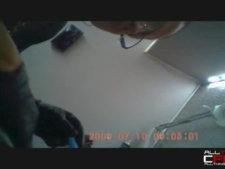 Hung black man cums from a prime Latina's powder shaving