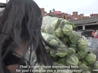 Carne del mercado - 哥伦比亚 新手 朱莉娅 克鲁兹 标榜 多汁 屁股 和 得到 拍着 在 湖南思瑞