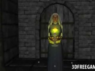 Ízletes 3d rajzfilm apáca szerzés neki punci vert